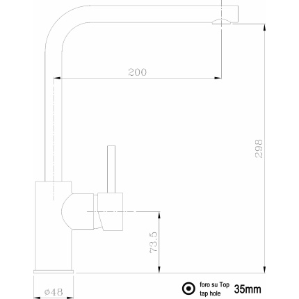 NIEDERDRUCK Design Küchenarmatur Chrom Wasserhahn mit Quartz Schwarz 360° schwenkbarer Auslauf