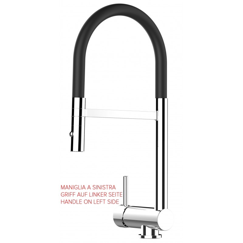 Mitigeur De Cuisine Rabattable Sous Fenêtre 4,5CM, avec bec pivotant 360°  en L, Chromé - Viziotechnik