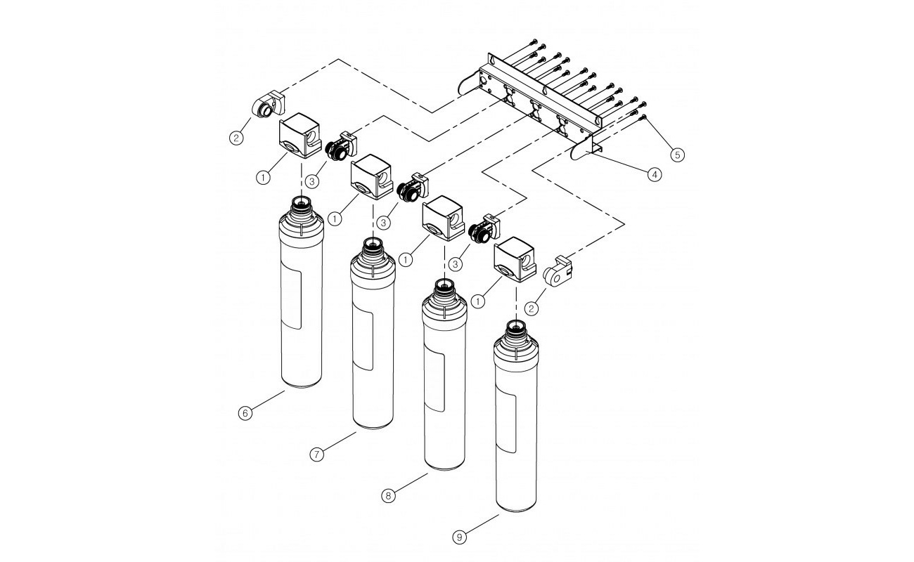 Trinkwasserfilter, Wasserfilter system, Hauswasserfilter 4 stadien Filtersystem - für 1 Jahr Trinkwasser