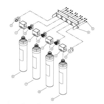 Trinkwasserfilter, Wasserfilter system, Hauswasserfilter 4 stadien Filtersystem - für 1 Jahr Trinkwasser