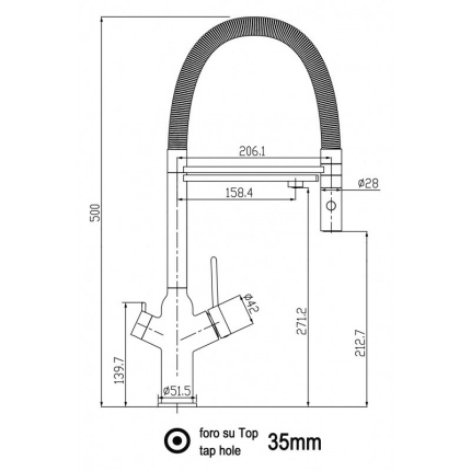 Wasserfilter system komplett + VZBF018102 3-wege Küchenmischer mit 2strahl Handbrause