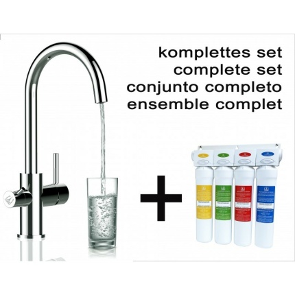 Vollständiges Wasserfilter system + 3-wege Küchenarmatur Chrom Wasserhahn