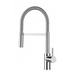 Low-Version 43 cm - Küchenarmatur chrom Wasserhahn mit schwenkbarer Auslauf und abnehmbarer 2 strahl Handbrause