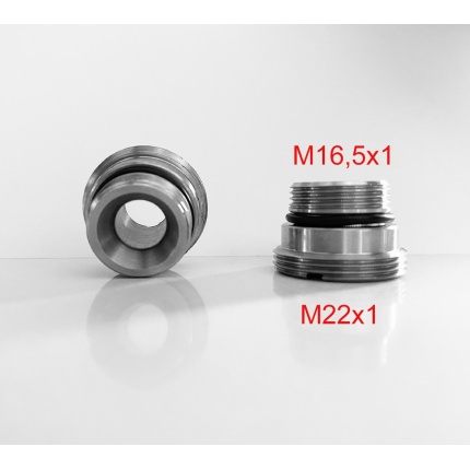 Adapter für Wasserwirbler mit M22x1 Gewinde in Edelstahl V4 Aisi 316