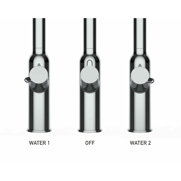 4-Wege-Wasserhahn Matt-Schwarz Küchenarmatur für Trinkwasseranlagen, weiß schwenkbarer Auslauf abnehmbarer 2-strahl-Handbrause