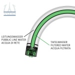 5-Wege-Wasserhahn Edelstahl Massiv Küchenarmatur mit 360° schwenkbarer Auslauf - Hochglanz Poliert Stahl Reinstarmatur AISI 316